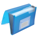 Fächertasche transl.blau