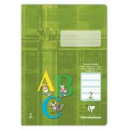 Schulheft Clairefontaine, DIN A4, 16 Blatt, 90g, grüne Lineatur 2 liniert für 2. Schuljahr