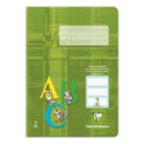 Schulheft Clairefontaine, DIN A5, 16 Blatt, 90g, grüne Lineatur 2 liniert für 2. Schuljahr