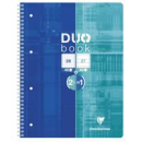DUO book Collegeblock A4+, 40 Blatt kariert + 40 Blatt liniert mit Doppelrand -