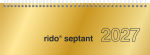 RIDO Tischkalender 2027 quer gold – Produktabbildung