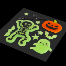 LEGAMI Windo-Glow Gel-Fensteraufkleber Skelett Halloween