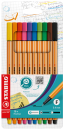 Fineliner STABILO® point 88® Etui, Kartonetui mit 10 Stiften